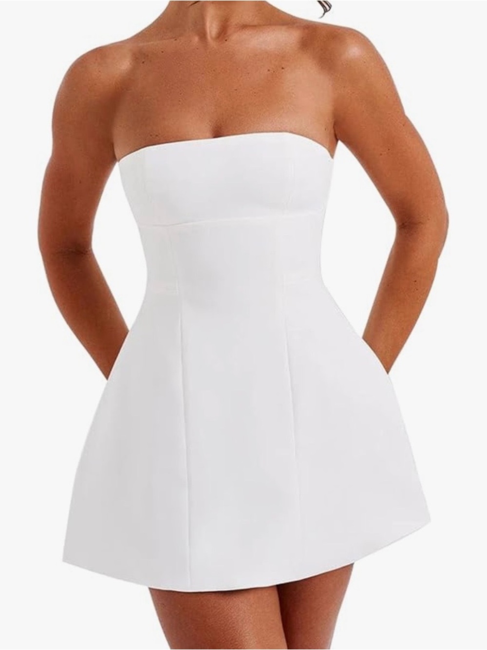 Strapless White Dress